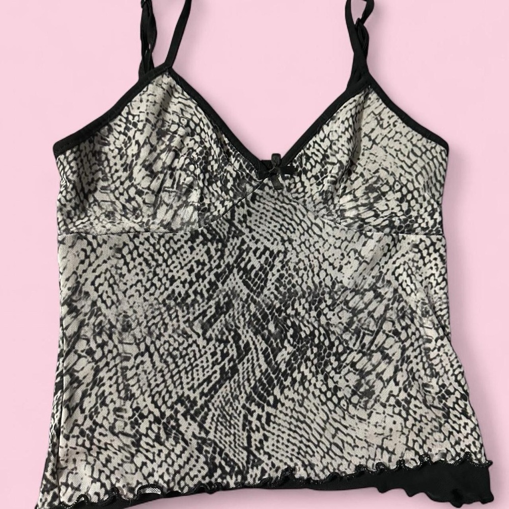 No Boundaries Monochrome Snake Print Camisole